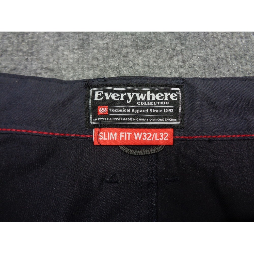 686 Pants Mens 32x32 Gray Everywhere Slim Fit Nylon Hiking Pockets Gorpcore - Picture 9 of 13